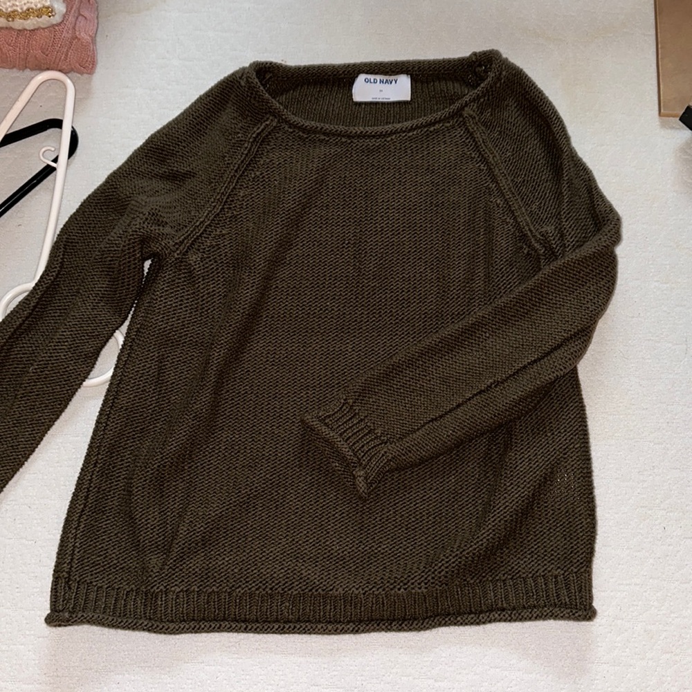army green sweater